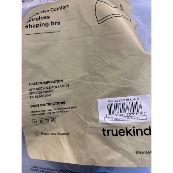 Truekind® Supportive Comfort Wireless Shaping Bra black XL - Picture 5 of 6